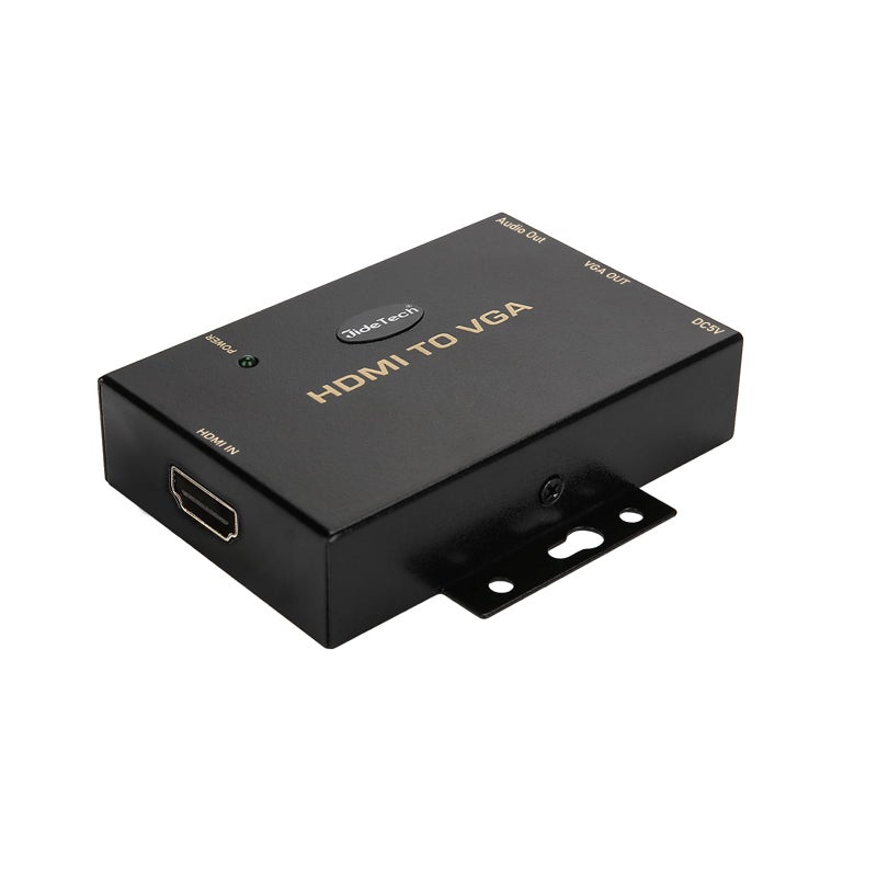 JideTech HDMI to VGA Converter with 3.5mm Audio Supports 1080P for PC Laptop Display Computer Mac Projector - Image 1